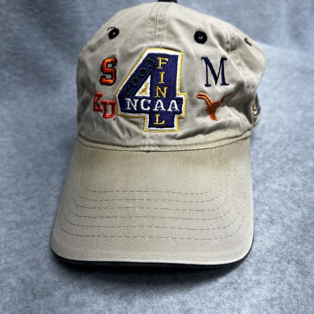 Vintage 2003 NCAA Final Four New Orleans Yellow Hat Cap Basketball SU‎ Texas KU